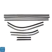 1958 Impala Windowfelt Window Squeegee With Channel - 10pc Kit 2 Door Hardtop