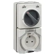 Clipsal 56C313-GY 56 Series Switched Socket Surface Ip66 3 Pin 13 A - Grey