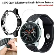 Ultra-thin Plating Case Screen Protector Watchband For Samsung Galaxy Watch 46mm