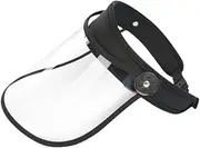 TENOL Transparent Visor Splash Guard Protective Adults Full Protection Face Shield Full Face Faceshield for Working Weeds Whacking, black