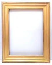18 X 24 CLOSED CORNER DOUBLE SCOOP GOLD LEAF 3 1/4" WIDE STANDARD PICTURE FRAME