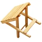 Dual Folding Table Wooden Small Portable for Park Foldable Side Square