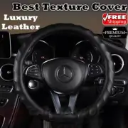 Real Leather Black Car Steering Wheel Cover Breathable Car Steering Wheel Covers