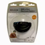 BELKIN USB 4-PORT COMPUTER ELECTRONIC SWITCH F1U200 FOR MAC OR PC WINDOWS