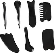 KOCKSHION 1set Scraping Board Beauty Massage Meridian Scrapers for Face Neck Shoulders Relief Black Multi-purpose Massage Tools for Traditional Therapy