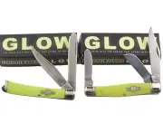 Rough Ryder Moon Glow in the Dark Trapper and Stockman Pocket Knife Set