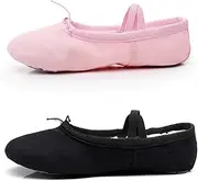 [OATIPHO] Elastic Cord Anti-Slip Ballet Shoes for Yoga Folk Modern Ballroom Jazz Comfortable Black