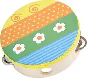 Handheld Tambourine, Kids Tambourine Comfortable Grip Rope Design Fine Workmanship for Training Children