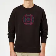 Justice League Green Lantern Retro Grid Logo Sweatshirt - Black