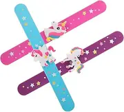 Abaodam 3pcs Unicorn Slap Bracelet Snap Bands for Party Favors Lightweight Compact Design Fun Animal Slap Bracelets for Events