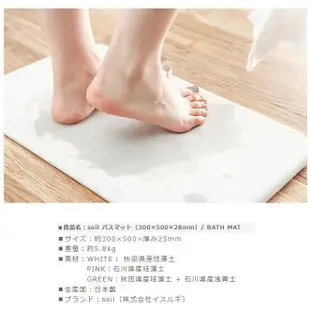 日本代購 空運 Soil 日本製 珪藻土 腳踏墊 Bath Mat 厚款 地墊 浴墊 吸水 速乾 硅藻土 矽藻土