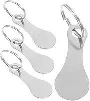 TOKIDNY 4pcs Shopping Cart Keychain Shopping Cart Fun Quarter Holder Keychain Trolley Token Keyrings Club Car Accessories Quarter Holders for Coins Stainless Steel Silver