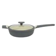 Oster Rooney 4.1 Quart Ceramic Nonstick Cast Aluminum Saute Pan With Lid In Gre