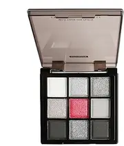 Smokey Eyeshadow Palette, Dark Grey Shimmer Eye Shadow - Silver Grey Colour Eyeshadow Eye Make Up Palette - Durable, High Pigmented, Mixable Dark Eyeshadow for
