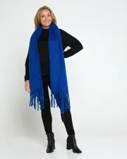 Hobart Fluffy Scarf - Blue