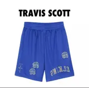 Travis Scott Elkins HS Cactus Jack Shorts Blue size Large