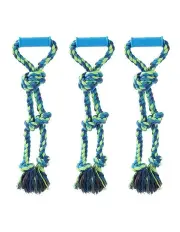 [KG] Paws & Claws Twin Knotted Rope Tugger 50cm x3 in Blue