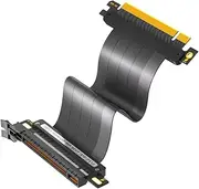 Sintech PCIe 4.0 16X Riser Card,PCI-E Express X16 Extension Cable, Compatible with Compatible with PCIE GEN 4.0 GPU RTX4090-RTX3060 RX7900 RX6950XT-RX6500XT(180Degree 30cms)