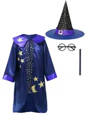 Gold Star Wizard Roleplay Child Costume