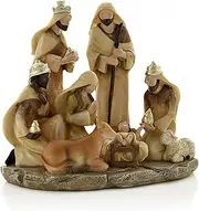 The Seasonal Gift Co - Nativity Baby Jesus Scene Christmas Figurine Ornament - Traditional Style Indoor Manger Display - Festive Homeware & Decor For Gifting And Presents - 22cm x 12cm.