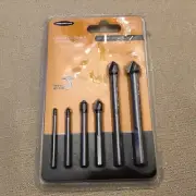 WARRIOR CARBIDE TIP GLASS & TILE CUTTING DRILL BITS 6PC New Free Shipping