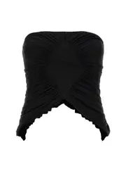 [Saint Laurent] Saint Laurent-Jersey Bustier Top Top Nero-Donna 38FR