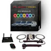 RGB Multi Color LED Halo kit with Wifi App for 07-17 Jeep Wrangler Fog Lights (for: Jeep)