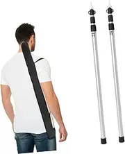 Totority 1 Set Telescoping Camping Tent Poles Adjustable Rods for Canopy Awning Durable Portable with Storage Bag for Outdoor Tents and Rain Shelters