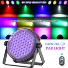 180W 60LED Stage Lighting RGBW DMX Strobe Par Can Light Disco Party Wash Light