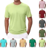 [Generic] Mens T-Shirts Cotton Short Sleeve Shirts Crewneck Breathable Big and Tall Tops 2025 Summer Casual Fashion Daily Tees