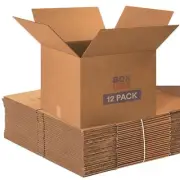 Moving Boxes Large 20"L x 20"W x 15"H 12-Pack Corrugated Cardboard Box for Sh...