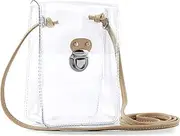 HOXIS Clear PVC Small Crossbody Bag for Stadium Approved Womens Purse Transparent Shoulder Bag Cell Phone Pouch