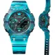 【CASIO 卡西歐】G-SHOCK 全新錶殼智慧藍芽碳纖維核心防護雙顯錶-半透明土耳其藍(GA-B001G-2A 創新結構)