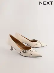 Bone Standard Fit Forever Comfort® Point Toe Eyelet Buckle Low Courts (E85142) | $73