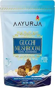 Jumbo Gucchi Mushroom | Himalayan Kashmiri Jumbo Gucchi Mushrooms Nutrient-Rich, Heart-Healthy, and Versatile Culinary Delight and Dried Mushroom 100 Grams