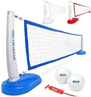 GoSports Splash Net PRO Pool Volleyball Net Includes 2 Water Volleyballs and Pump