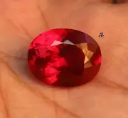 GIE Certified Natural Blood Ruby Mozambique Red 17.50 Ct Oval Cut Loose Gemstone