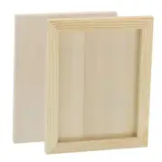 6pcs Unfinished Wood Canvas Panel 7x6" Deep 0.4" Wooden Panel Boards