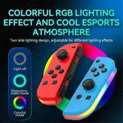 2PCS Joypad Controller (L/R) for Switch, Wireless Joypad Replacement for Switch Controller Dual Vibration/RGB Light-B Grey