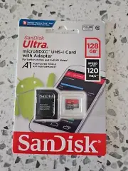 New GENUINE SanDisk ULTRA 128GB MicroSDXC 100MB/s UHS-1 with Reader & Adapter