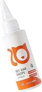 Pet Ear Cleaning Drops, 60ml Cat and Dog Ear Cleaner, Pet Ear Care Liquid, Dog Ear Drops, Ear Cleaner for Dogs, Dog Ear Wash Liquid, Mild Cleans Ear Canal, Controls Odor, Helps Soothe Itchiness