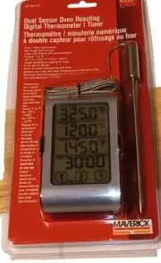 Maverick Dual Sensor Oven Digital Roasting Thermometer & Timer New in package