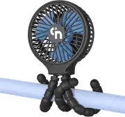 Mini Handheld Stroller Fan,Personal Portable Car Seat Baby Fan with Flexible Tri