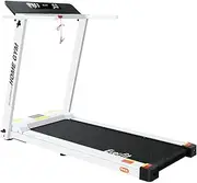 [Everfit] Treadmill Electric Treadmills with 450mm Running Belt, Fully Folding Walking Pad Foldable Machine Exercise & Fitness Equipment, White with up to 14km/h Speed for Home Gym Cardio Training