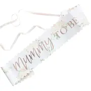 Baby Shower Baby in Bloom Mummy to Be Sash