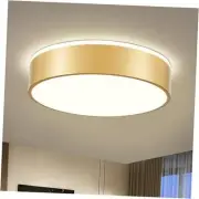 Gold Flush Mount Ceiling Light Fixture, Round LED Light Fixture, Modern