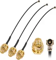 0.81mm WiFi Antenna Extension Cable 12inch 3 Pack U.FL IPX IPEX MHF4 to RP-SMA