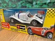 NEW IN BOX DIECAST CAR Bburago 1928 MERCEDES BENZ SSK White Burago 1:24