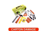 18pc John Deere 3y+ Deluxe Tool Box w Carry Handle & Two Locking Snaps Toy