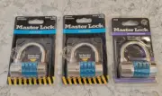 Lot of 3 New Vintage Master Lock Set Your Own Combination Lock 1522D 1999 NOS